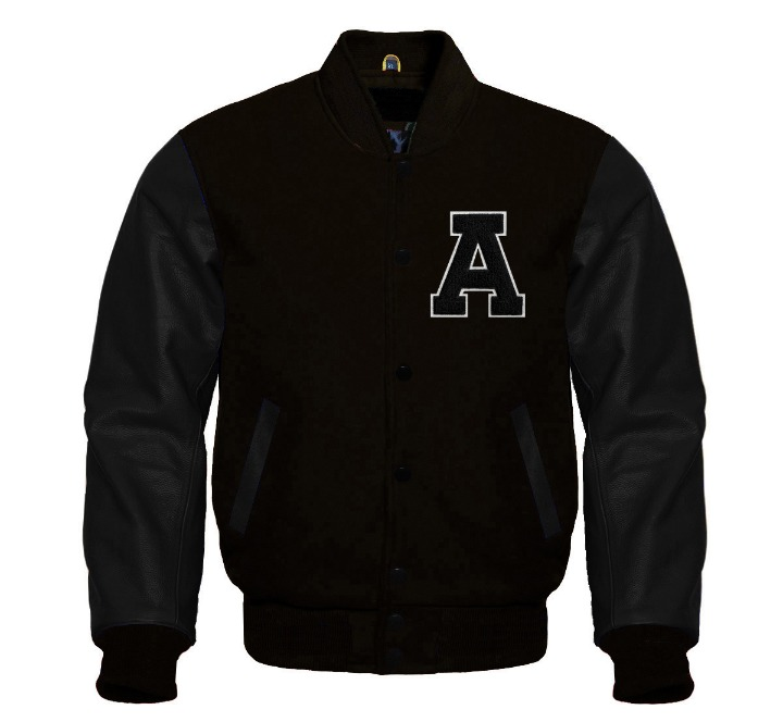 Letter A Varsity Jacket | Wool & Leather Classic Letterman Jacket for Men