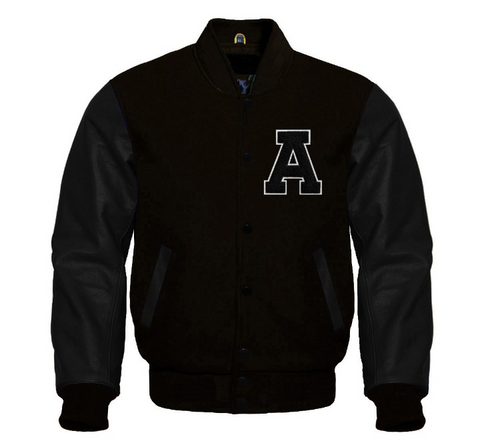 Letter A Baseball Varsity Jacket | Team Letterman Wool & Leather Jacket