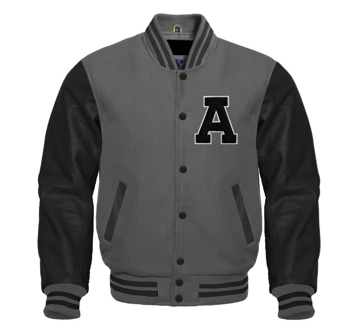 Letter A Baseball Team Varsity Jacket | Wool & Leather Letterman Coat