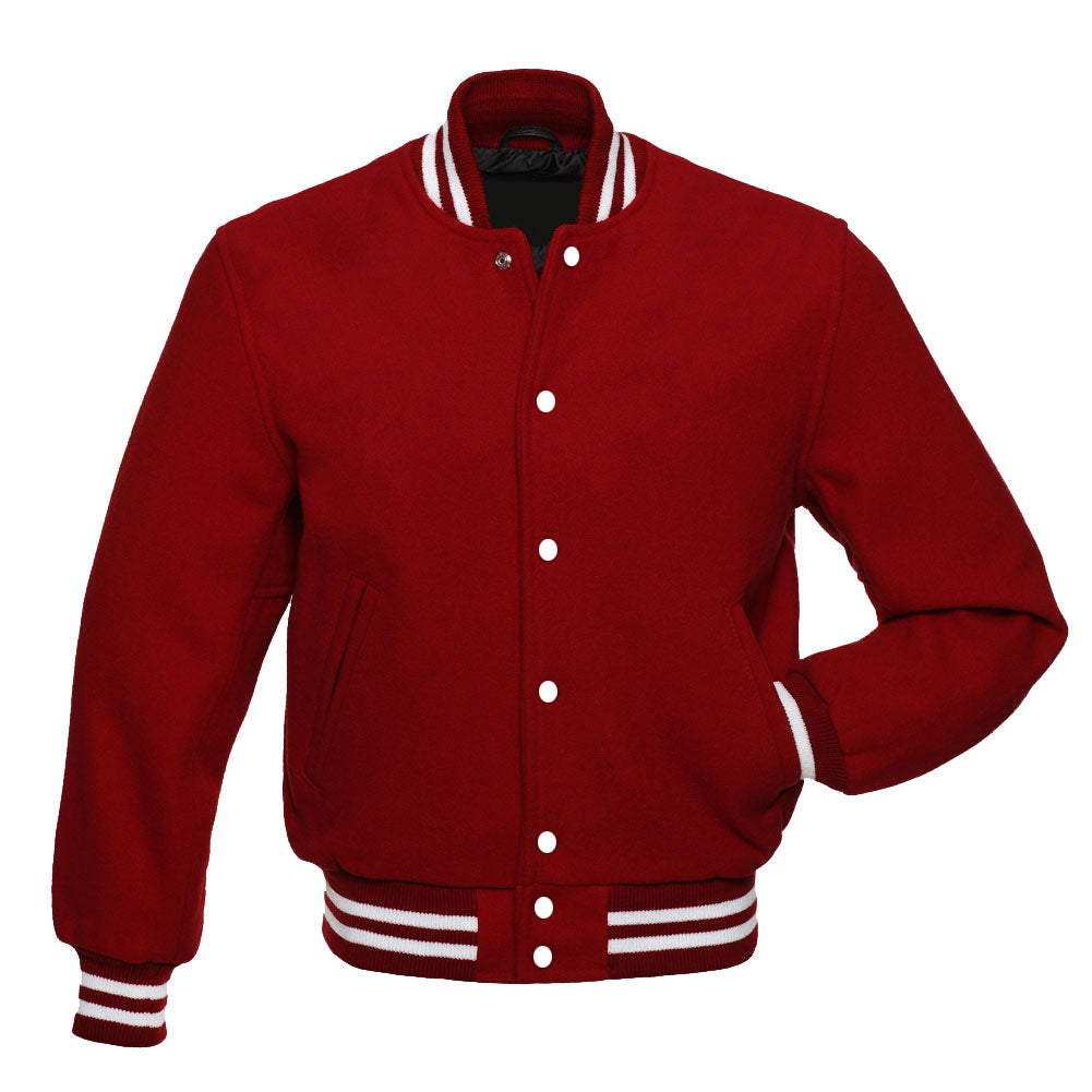 Maroon All Wool Varsity Jacket – Letterman Baseball Style Coat