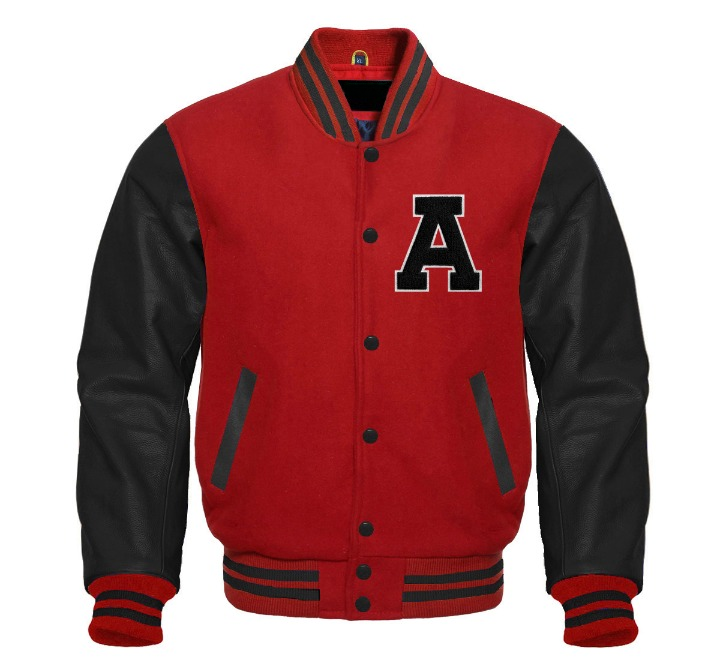 Signature Letter A Varsity Jacket | Premium Wool & Leather Letterman Coat