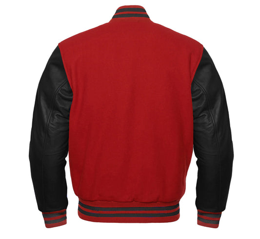 Signature Letter A Varsity Jacket | Premium Wool & Leather Letterman Coat