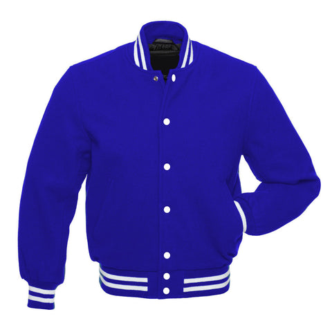 Royal Blue All Wool Varsity Jacket – Letterman Baseball Style Coat