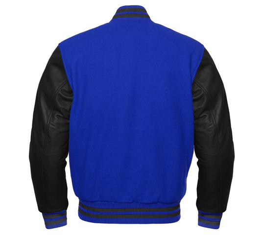 Letter A College Varsity Jacket | Wool Body & Leather Sleeves Letterman Style