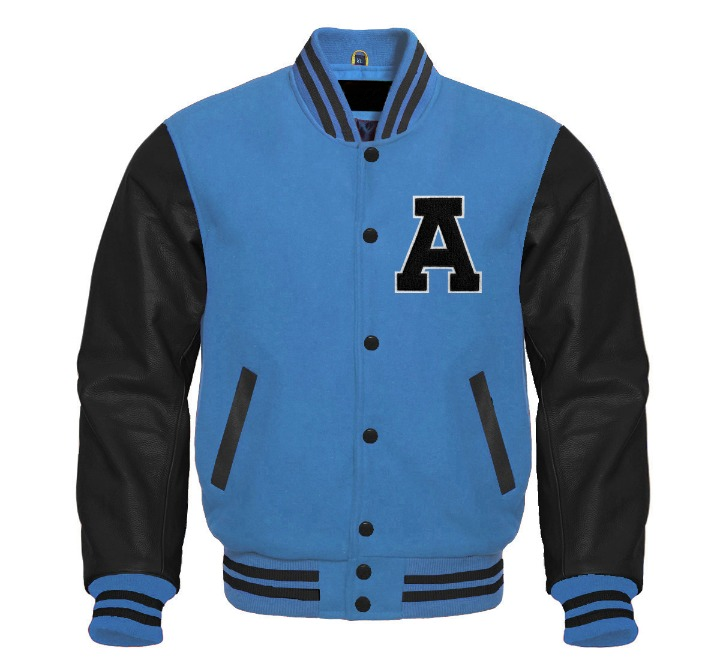 Premium Letter A Varsity Jacket | Classic Wool & Leather College Letterman