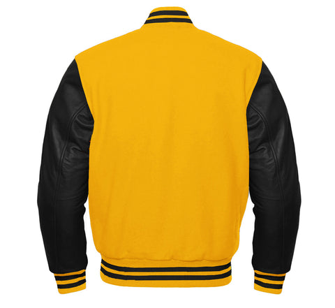 Classic Letter A Varsity Jacket | Wool Body & Leather Sleeves Letterman Coat